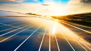 placa fotovoltaica recebendo energia solar